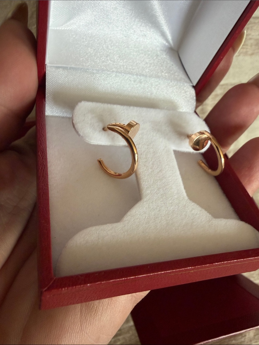 Cartier JUC Rose Gold Small Hoop Earrings - Picture 5 of 5